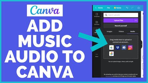 how to put music in canva